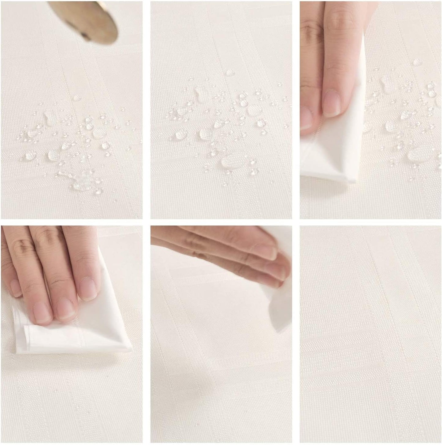 Bulk Solid Plaid Jacquard Spring Tablecloth Wrinkle and Water Resistant, Contemporary Woven Decorative Table Cover for Holiday Events Wholesale