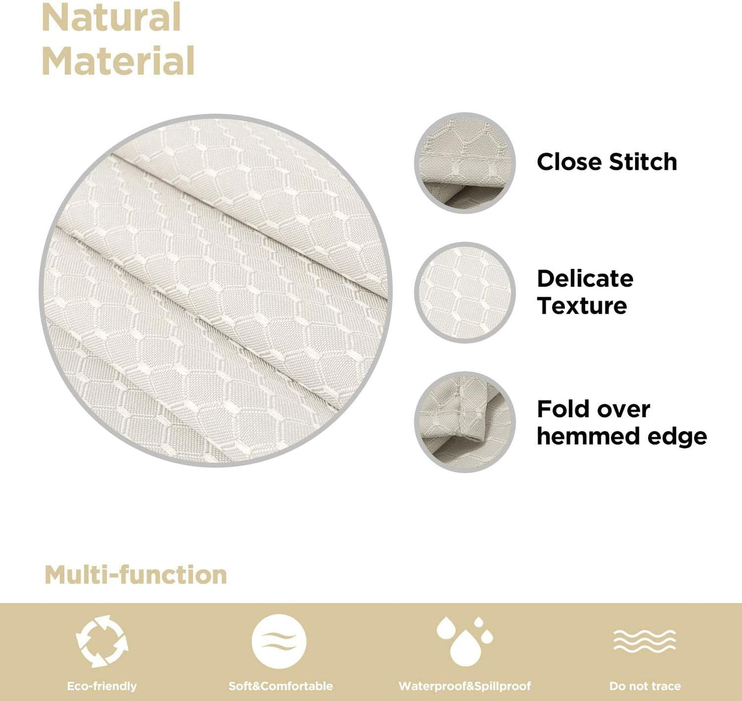 Bulk Solid Plaid Jacquard Spring Tablecloth Wrinkle and Water Resistant, Contemporary Woven Decorative Table Cover for Holiday Events Wholesale