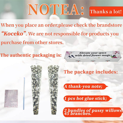 Bulk 45 Pcs 17 Inch Dried Willow Branches with White Flowers Natural Decor for Weddings Events Parties Hotels Fireplaces Yards Wholesale