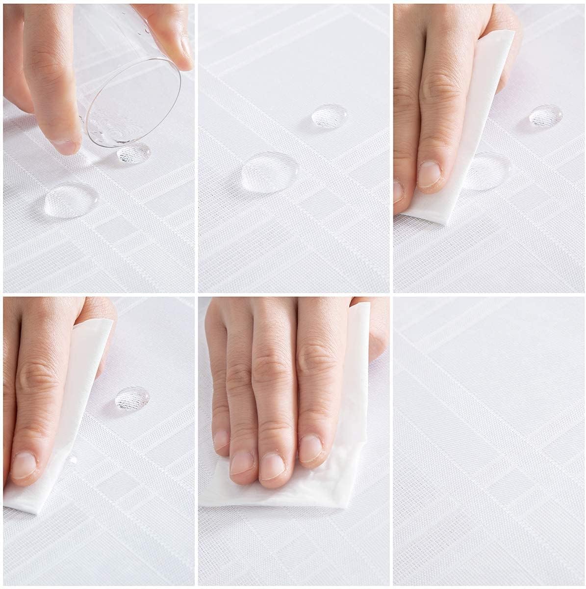 Bulk Solid Plaid Jacquard Spring Tablecloth Wrinkle and Water Resistant, Contemporary Woven Decorative Table Cover for Holiday Events Wholesale