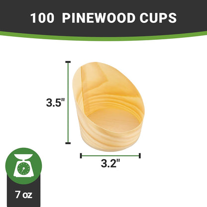 Bulk 100 Pack 4 Ounce Slanted Disposable Dessert Cups for Tasting Hors d'oeuvres Snacks and Appetizers at Weddings Parties and Events Wholesale