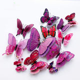 Bulk 24/48 Pcs 3D Butterfly Wall Decor Featuring Magnets, Perfect for Party Decorations Wholesale