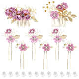 Bulk Floral Hair Pins 2025 Trio Handmade Pearls Boho Wedding Accessories for Bridesmaids Outdoor Ceremony Prom Wholesale