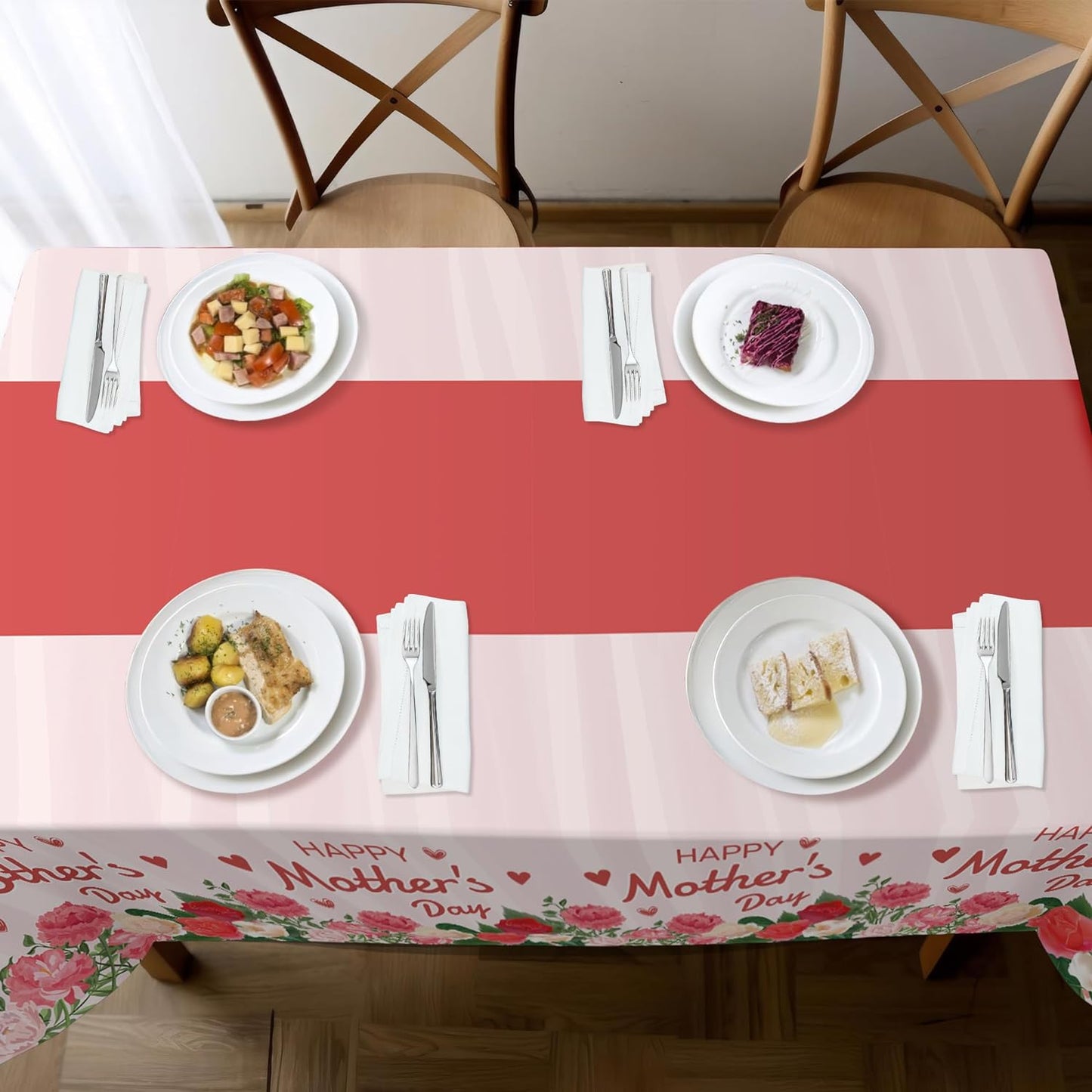 Bulk Vibrant Rainbow Disposable Tablecloth 54x108 Inches Ideal for Birthday Parties Buffets Disco and Mermaid Themed Decor Wholesale