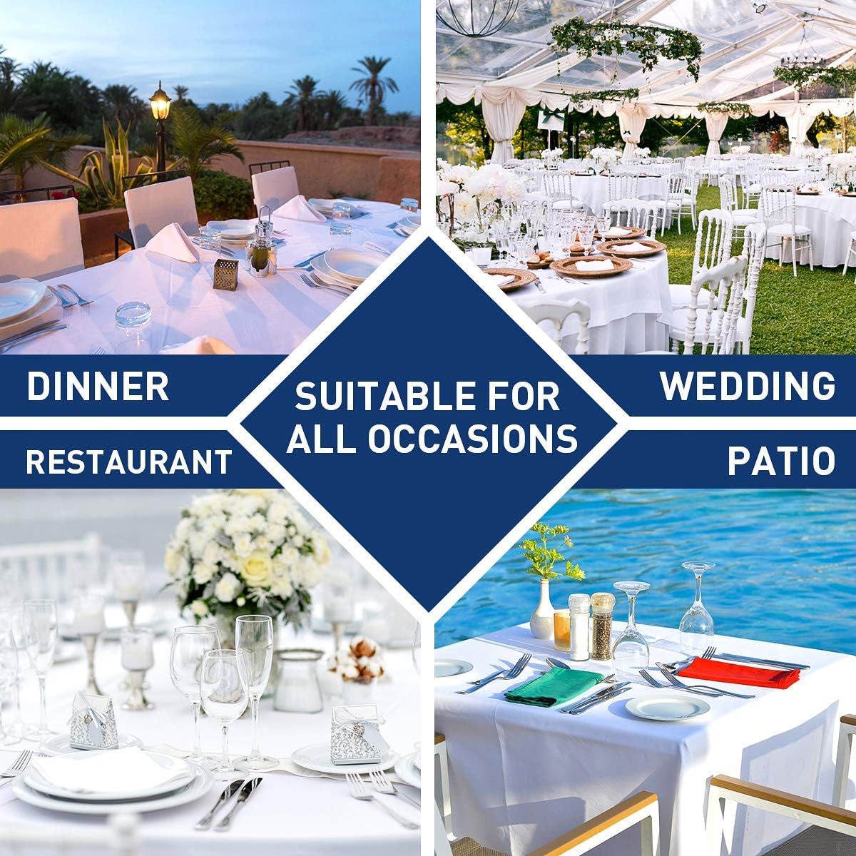 Bulk Solid Plaid Jacquard Spring Tablecloth Wrinkle and Water Resistant, Contemporary Woven Decorative Table Cover for Holiday Events Wholesale