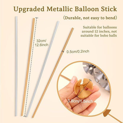 Bulk 100 Pcs 12.6 Inch Plastic Balloon Sticks for Birthday Party Anniversary Wedding Decoration Wholesale