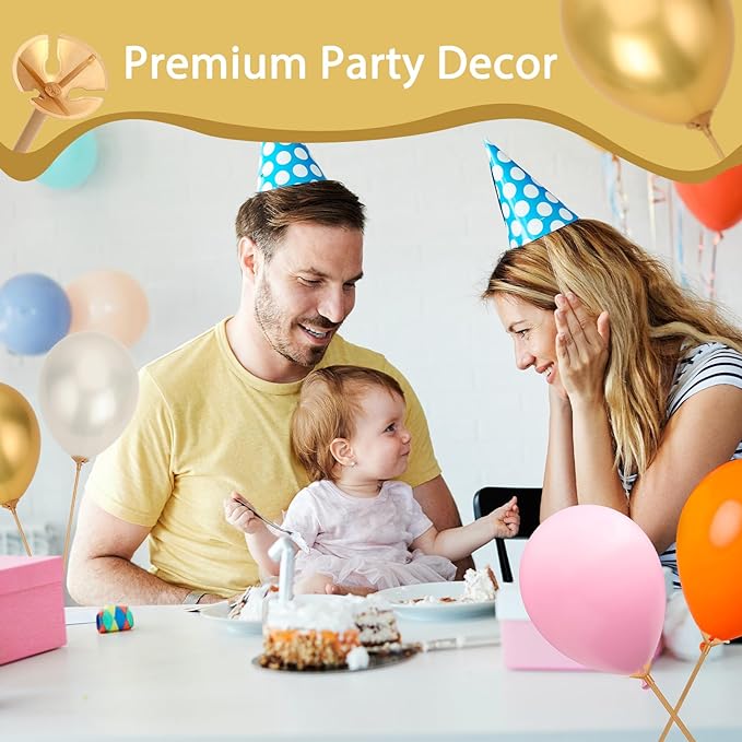 Bulk 100 Pcs 12.6 Inch Plastic Balloon Sticks for Birthday Party Anniversary Wedding Decoration Wholesale