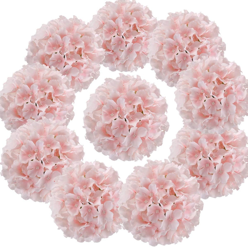 10 Pcs Silk Hydrangea Heads Artificial Flowers Blueberry Blue 4 Inch Realistic for Wedding Home Decor