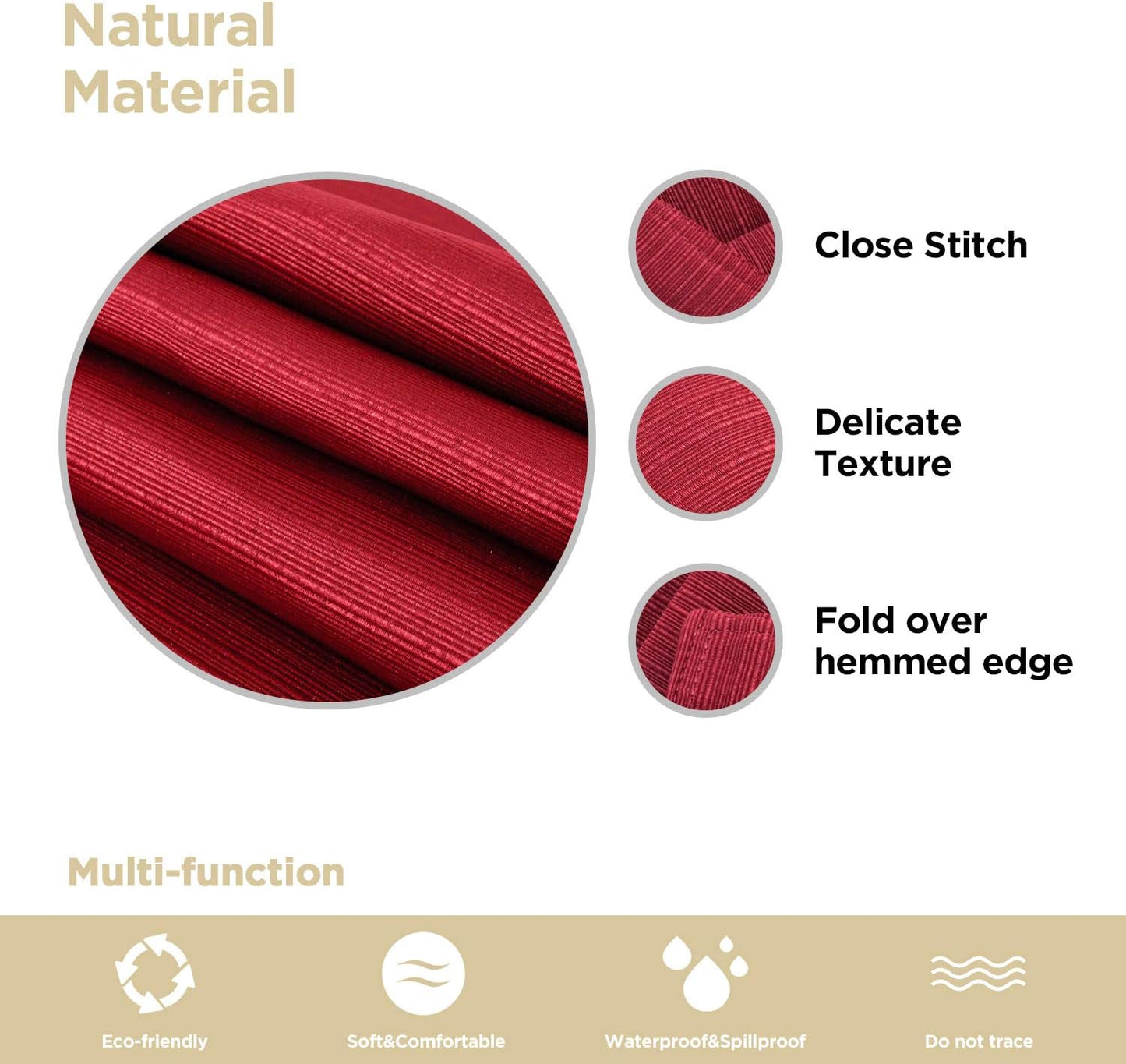 Bulk Solid Plaid Jacquard Spring Tablecloth Wrinkle and Water Resistant, Contemporary Woven Decorative Table Cover for Holiday Events Wholesale