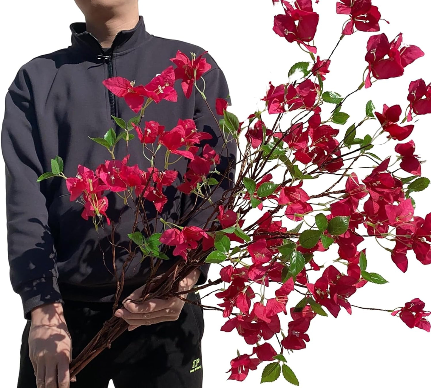 Bulk 4 Pcs Premium Artificial Bougainvillea Flower Branches for Versatile Event and Party Decor Wholesale