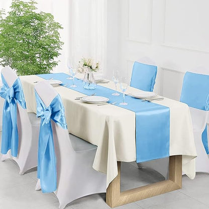 Bulk 10PCS Bows Chair Sashes Satin Chair Ribbons for Wedding Party Events Banquet Chair Cover Decoration Wholesale