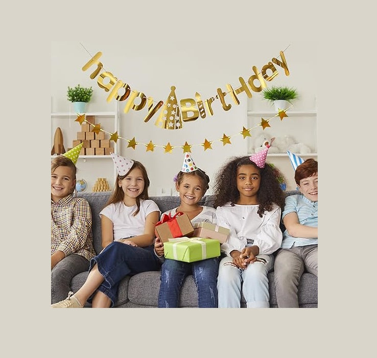Bulk Glitter Happy Birthday Banner for Girls Boys Kids Adults Birthday Party Supplies Wholesale