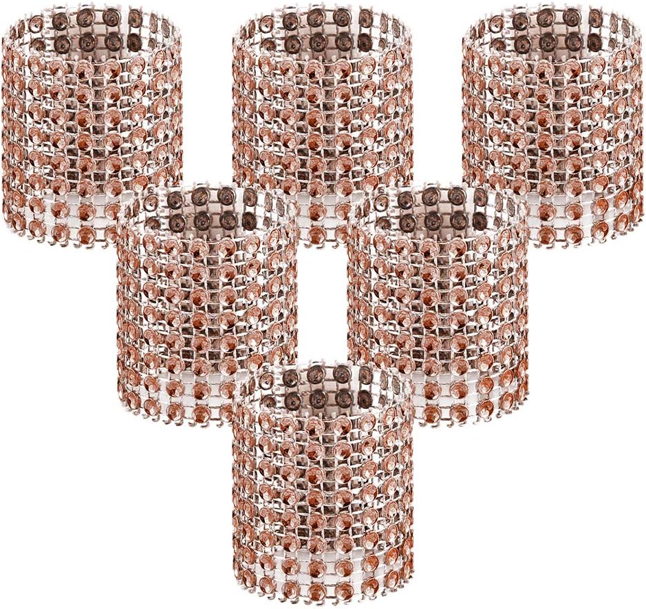 Bulk 50 Pcs Water Diamond Napkin Rings: Sparkling Decor for Table Settings Weddings Dinners Holiday Parties and Family Gatherings Wholesale