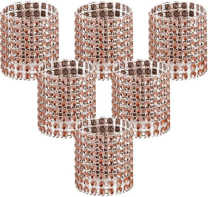 Bulk 50 Pcs Water Diamond Napkin Rings: Sparkling Decor for Table Settings Weddings Dinners Holiday Parties and Family Gatherings Wholesale