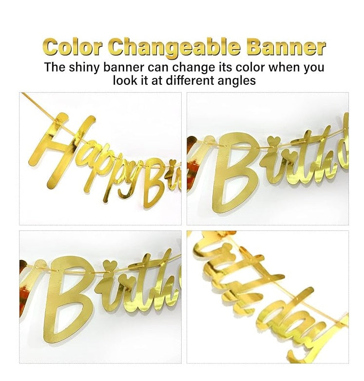 Bulk Glitter Happy Birthday Banner for Girls Boys Kids Adults Birthday Party Supplies Wholesale