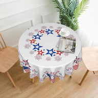 Bulk 60 Inch Round Tablecloth Stain Resistant Polyester Table Cover for Kitchen Dining Buffet Parties and Camping Mandala Design Wholesale