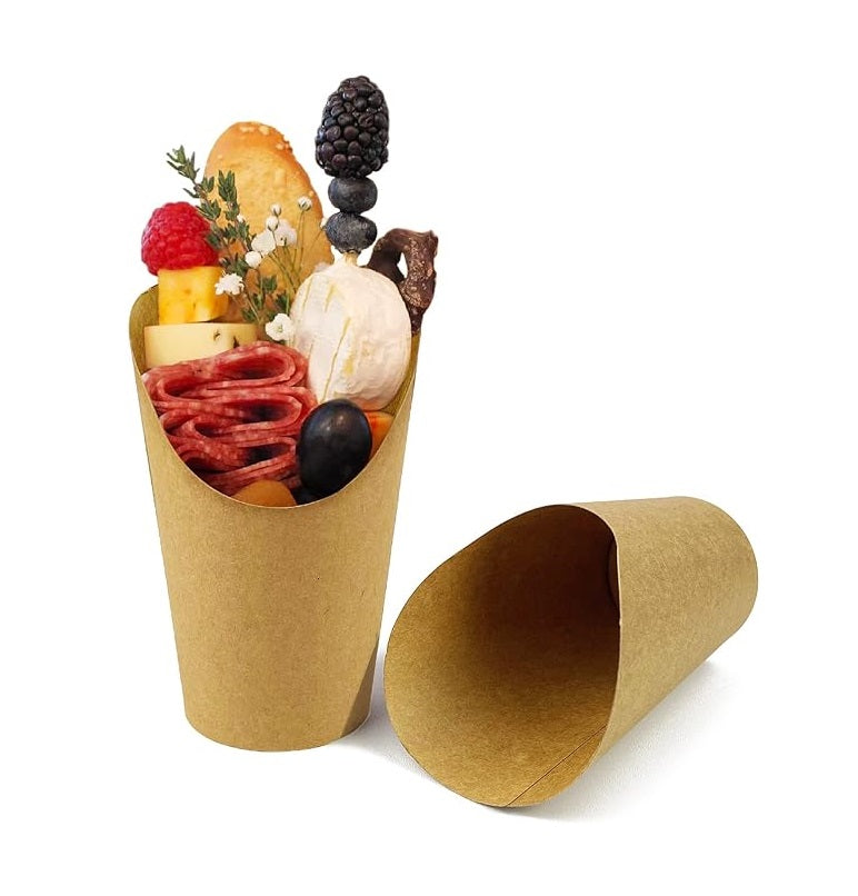 Bulk 200 Pack Disposable Snack Cups for French Fry Cone Sweets for Party Events Weddings Wholesale