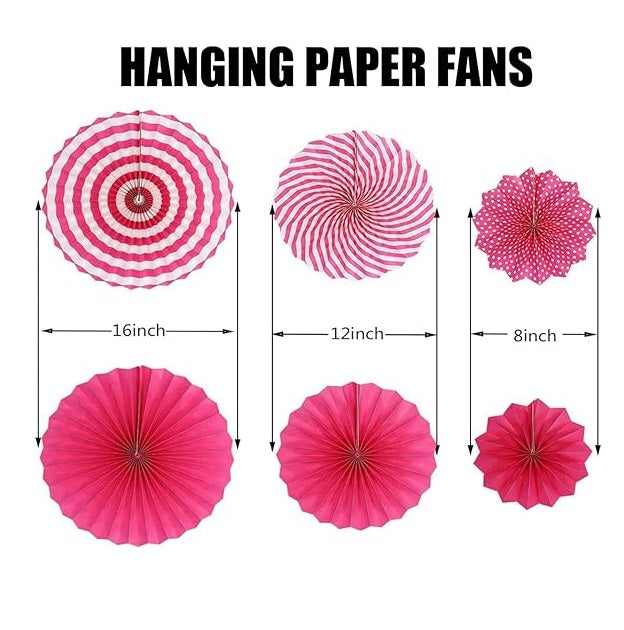 Bulk Set Of 6 Paper Fans Set Honeycomb Paper Fans For Birthday Wedding Party Hanging Supplies Decor Wholesale