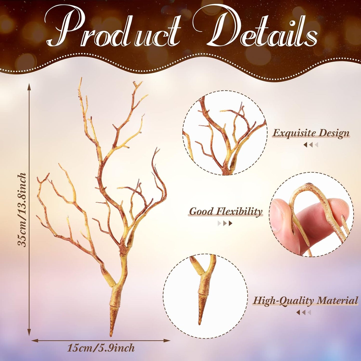 Bulk 10 Pcs Artificial Antler Shaped Manzanita Branches for Wedding Table Decor and Parties Wholesale