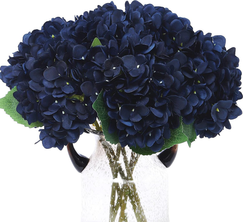 6 Pcs Artificial Silk Autumn Hydrangea Flowers, 12.6" Stems, 5.9" Heads, Realistic Fall Decor for Wedding & Farmhouse