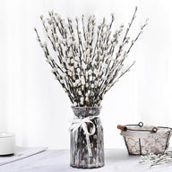 Bulk 45 Pcs 17 Inch Dried Willow Branches with White Flowers Natural Decor for Weddings Events Parties Hotels Fireplaces Yards Wholesale