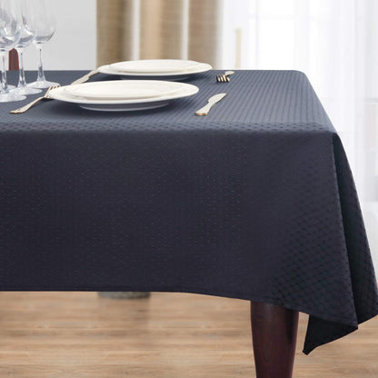 Bulk Solid Plaid Jacquard Spring Tablecloth Wrinkle and Water Resistant, Contemporary Woven Decorative Table Cover for Holiday Events Wholesale
