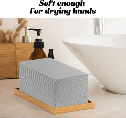 Bulk 100 Pcs 16.5" x 16.5" Premium Dinner Napkins with Flatware Pocket Soft Absorbent Cloth for Kitchen Parties Weddings Events Wholesale