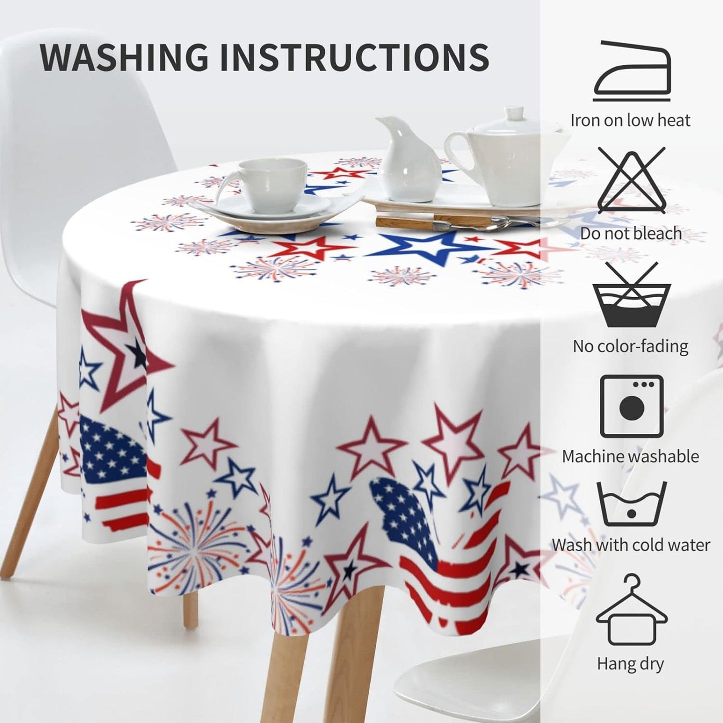 Bulk 60 Inch Round Tablecloth Stain Resistant Polyester Table Cover for Kitchen Dining Buffet Parties and Camping Mandala Design Wholesale