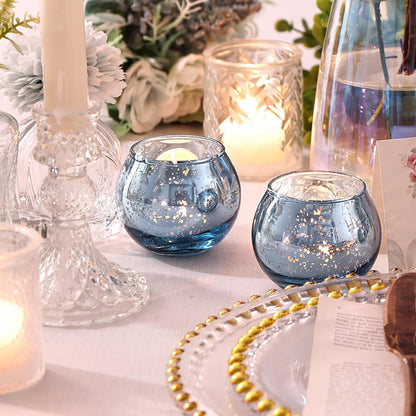 Bulk 12 Pcs Shine Bright Electroplated Glass Candle Holders for Weddings Parties Holidays Gifts and Bridal Showers Wholesale