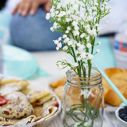 Bulk 10 Pcs Artificial Baby Breath Gypsophila Premium Stems with Blooms UV Guard for Wedding Arch Florals Non-Fading Wholesale