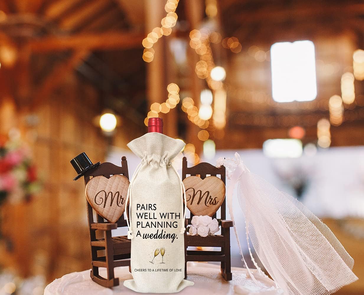 Premium Reusable Wine Gift Bags Felt PU Wedding Engagement Anniversary Bridal Shower Decor Couples Keepsake Eco Friendly Centerpiece