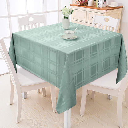 Bulk Solid Plaid Jacquard Spring Tablecloth Wrinkle and Water Resistant, Contemporary Woven Decorative Table Cover for Holiday Events Wholesale