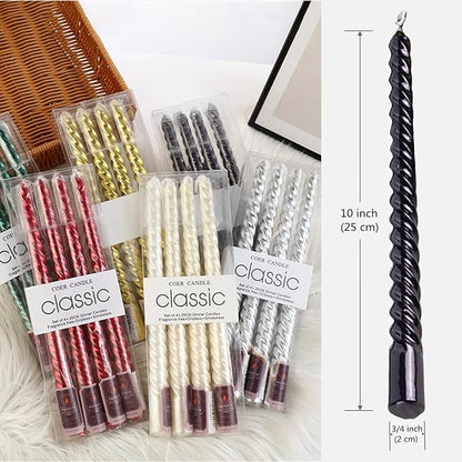 Bulk Set of 4 Taper Candles for Wedding Dinner Parties Galas Award Ceremonies Religious Holiday Decor Wholesale