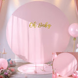 Bulk Adjustable White Round Backdrop Cover for 5 to 7.2ft Circle Arch Stand - Polyester Wedding, Birthday Party, Photography Decoration Wholesale