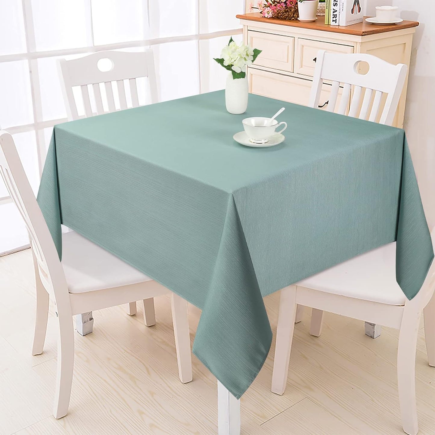 Bulk Solid Plaid Jacquard Spring Tablecloth Wrinkle and Water Resistant, Contemporary Woven Decorative Table Cover for Holiday Events Wholesale