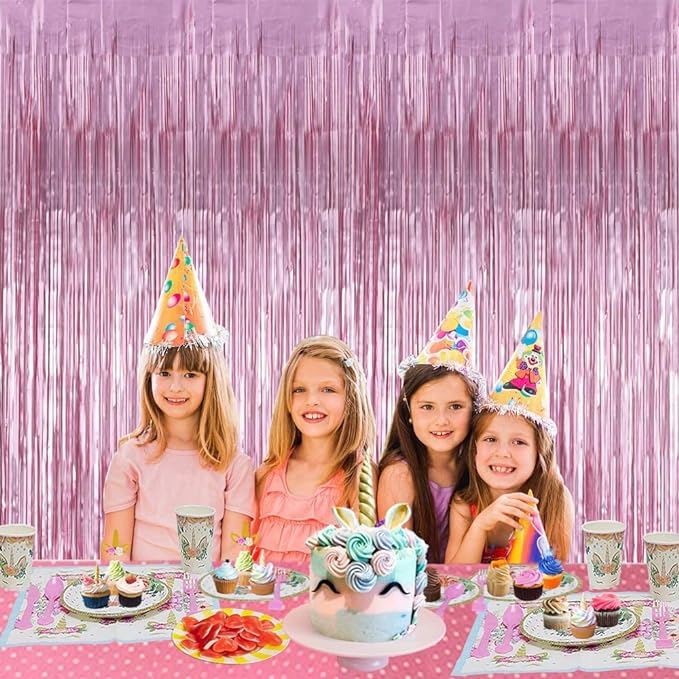 Bulk 2 Pcs Metallic Foil Fringe Backdrop Curtains Door Streamers for Wedding New Year Bachelorette Disco Party Decoration Wholesale