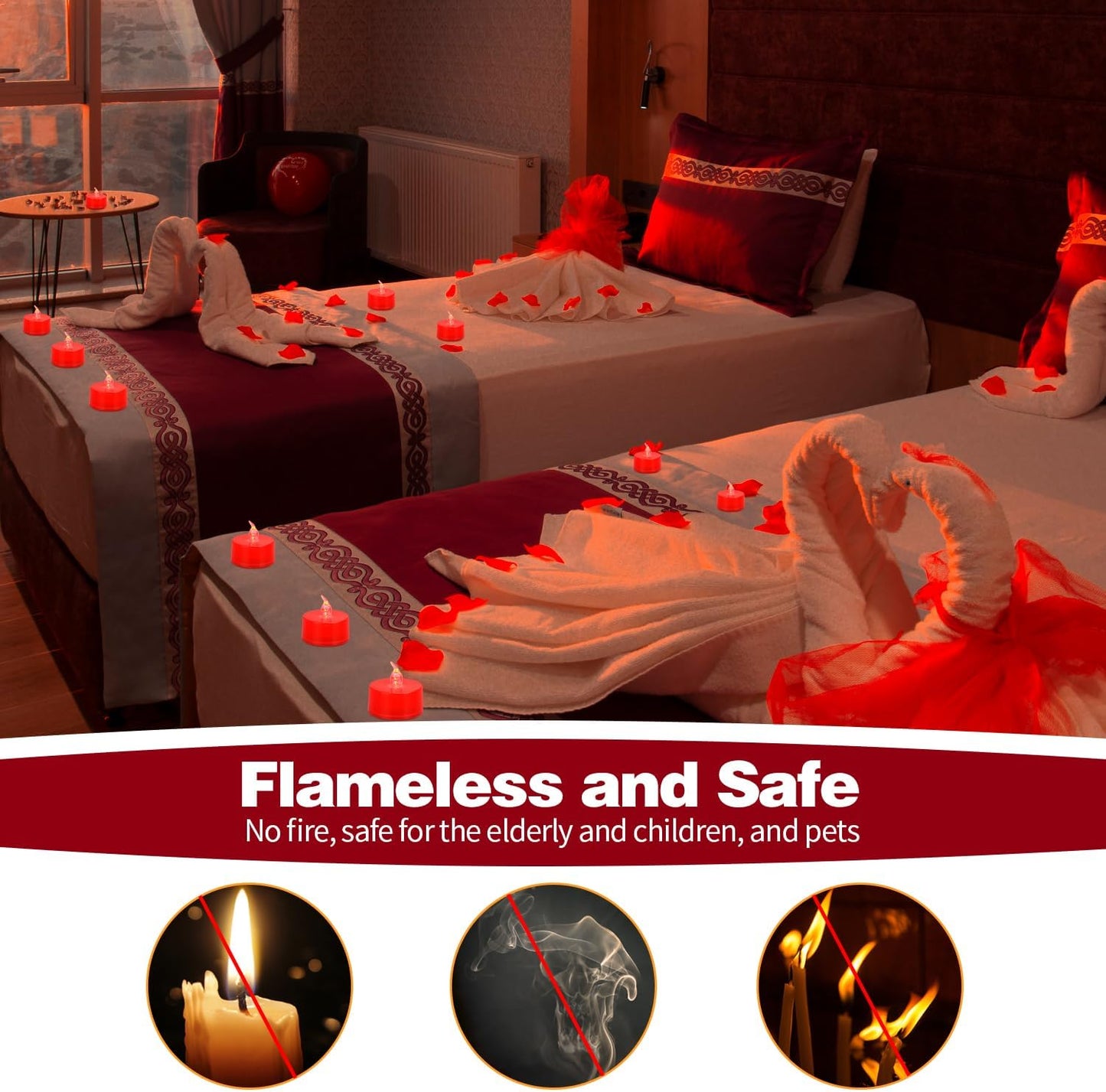 Bulk 12/24/50/100/200/400 Pack LED Flameless Battery Operated Tea Lights Candles for Events and Parties Decoration Wholesale