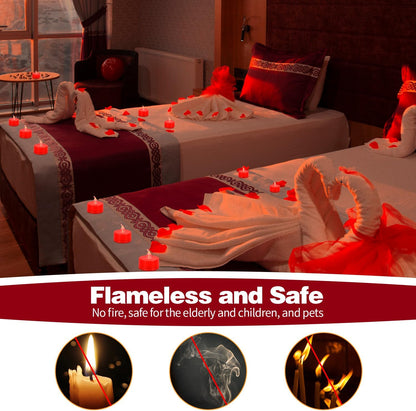 Bulk 12/24/50/100/200/400 Pack LED Flameless Battery Operated Tea Lights Candles for Events and Parties Decoration Wholesale