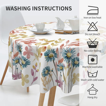 Bulk 60 Inch Round Tablecloth Stain Resistant Polyester Table Cover for Kitchen Dining Buffet Parties and Camping Mandala Design Wholesale