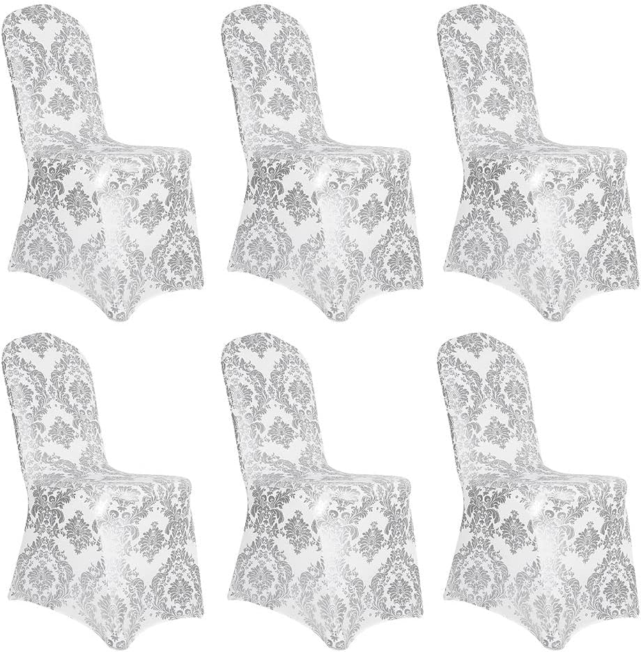 Bulk Golden Flower Print Brown Chair Cover Removable Washable Elastic Stretch Suitable for Banquets Weddings and Home Decor Wholesale