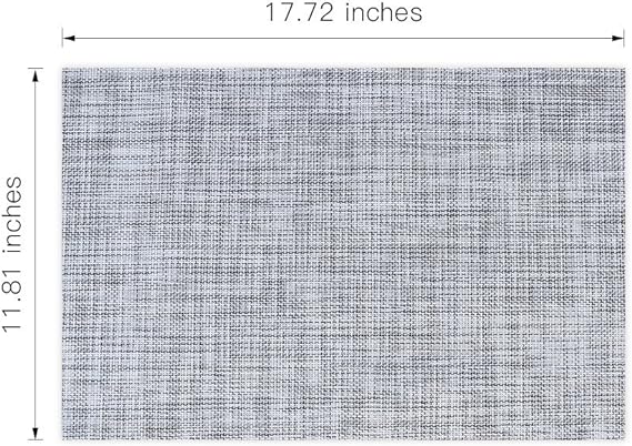 Bulk 2 PCS 17 Inch PVC Placemat Non-Slip Heat Resistant Placemat Wholesale