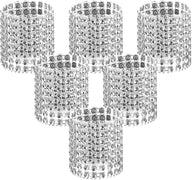 Bulk 50 Pcs Water Diamond Napkin Rings: Sparkling Decor for Table Settings Weddings Dinners Holiday Parties and Family Gatherings Wholesale