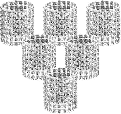 Bulk 50 Pcs Water Diamond Napkin Rings: Sparkling Decor for Table Settings Weddings Dinners Holiday Parties and Family Gatherings Wholesale