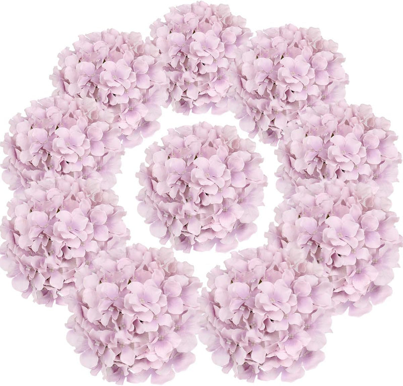 10 Pcs Silk Hydrangea Heads Artificial Flowers Blueberry Blue 4 Inch Realistic for Wedding Home Decor