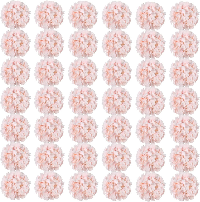 64 Pcs Silk Hydrangea Flowers Artificial Blooms 3-4 Inch for Wedding Centerpieces Home Decor