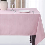 Bulk Solid Plaid Jacquard Spring Tablecloth Wrinkle and Water Resistant, Contemporary Woven Decorative Table Cover for Holiday Events Wholesale