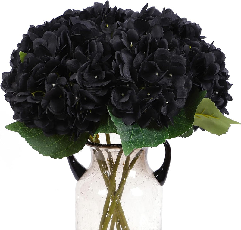 6 Pcs Artificial Silk Autumn Hydrangea Flowers, 12.6" Stems, 5.9" Heads, Realistic Fall Decor for Wedding & Farmhouse