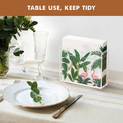 Bulk 10Pcs Acrylic Napkin Holder for Table Clear Plastic Vertical Napkins Holders Modern Square Paper Napkin Holders for Kitchen Dinner Table Guest Napkin Holder for Home Hotel Restaurant Bar Wholesale