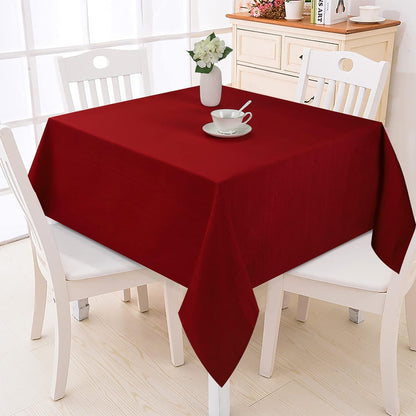 Bulk Solid Plaid Jacquard Spring Tablecloth Wrinkle and Water Resistant, Contemporary Woven Decorative Table Cover for Holiday Events Wholesale