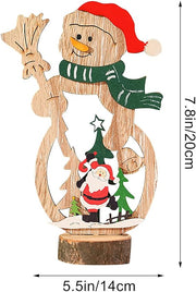Christmas Table Ornaments Set with Xmas Tree and Snowman Decorations for Holiday Party Centerpiece Bulk Pack